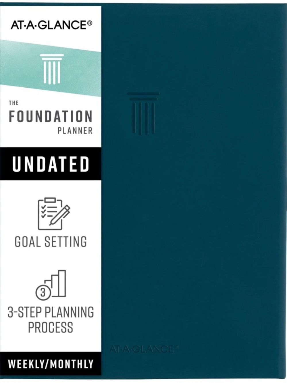AT A GLANCE Foundation Weekly Monthly Planner Hardcover Undated Blue 5.5 x 8.5